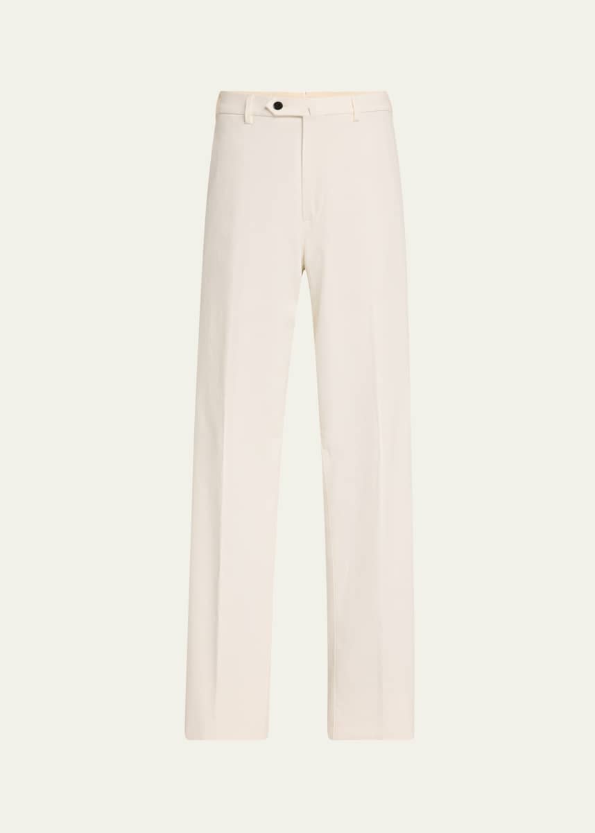 Loro Piana Men's Carlo Hyannis Straight Cotton Trousers