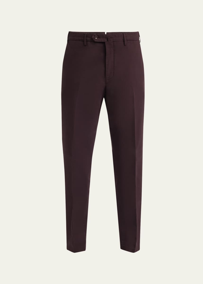 Loro Piana Men's Carlo Hyannis Straight Cotton Trousers