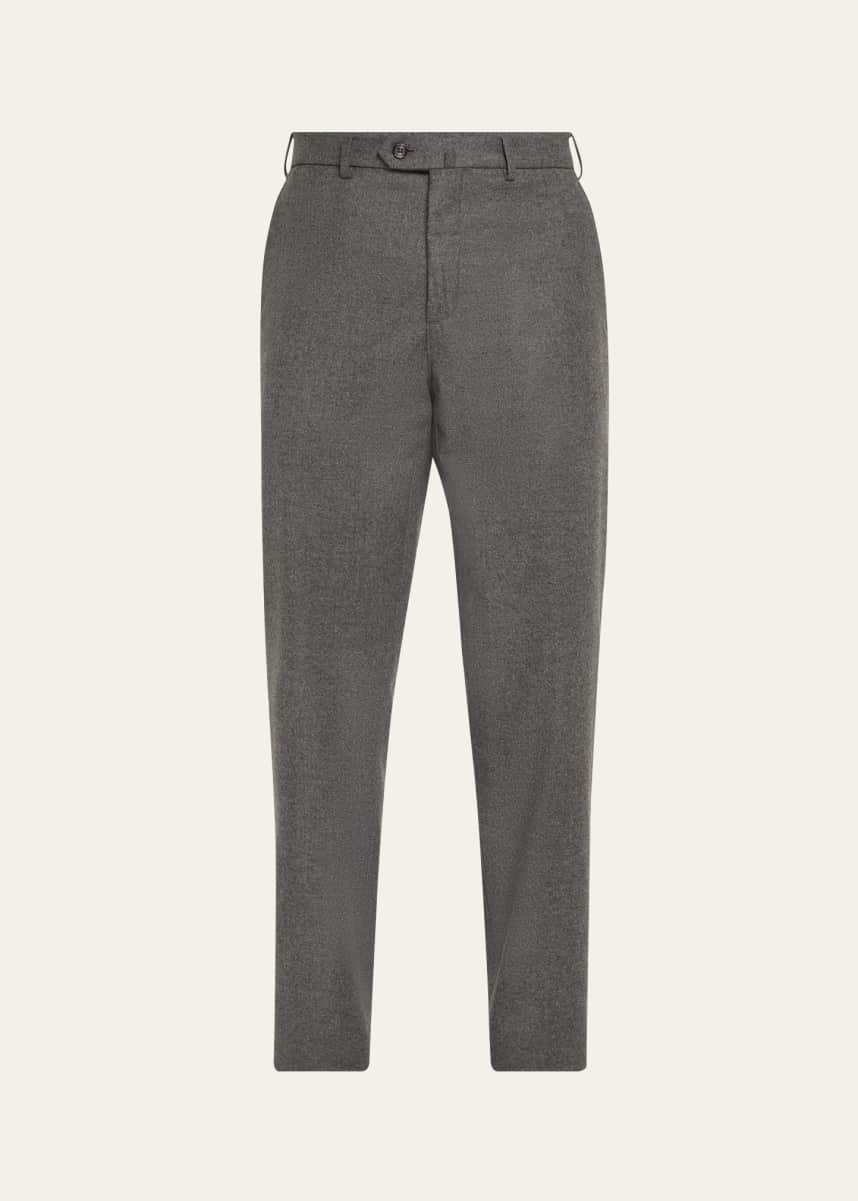 Loro Piana Men's Carlo Cashmere Flannel Trousers