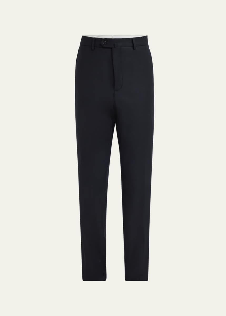 Loro Piana Men's Carlo Cashmere Flannel Trousers