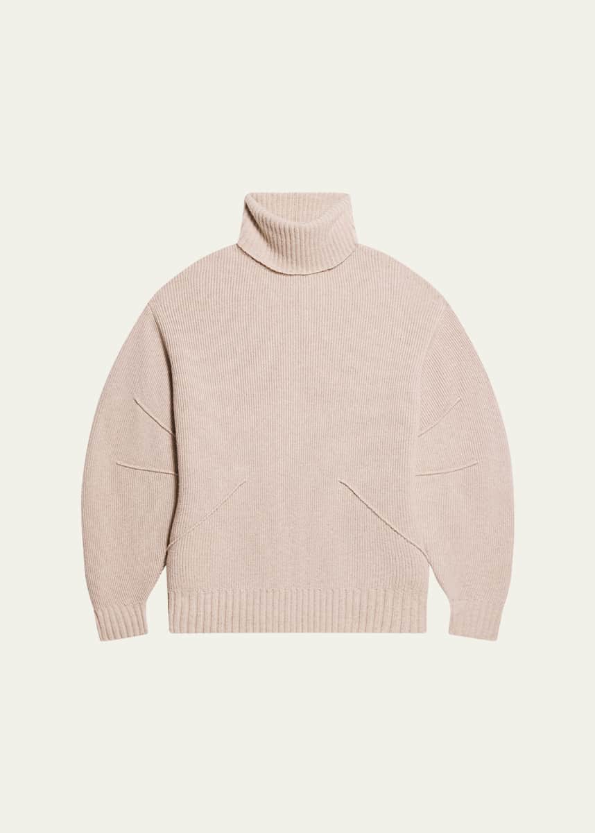 Helmut Lang Apex Chunky Wool-Cashmere Turtleneck Sweater