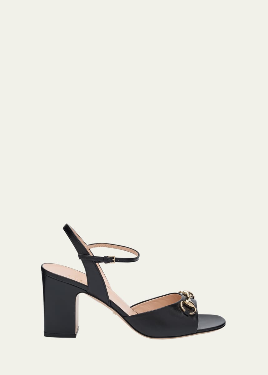 Gucci Lady Horsebit Leather Sandals