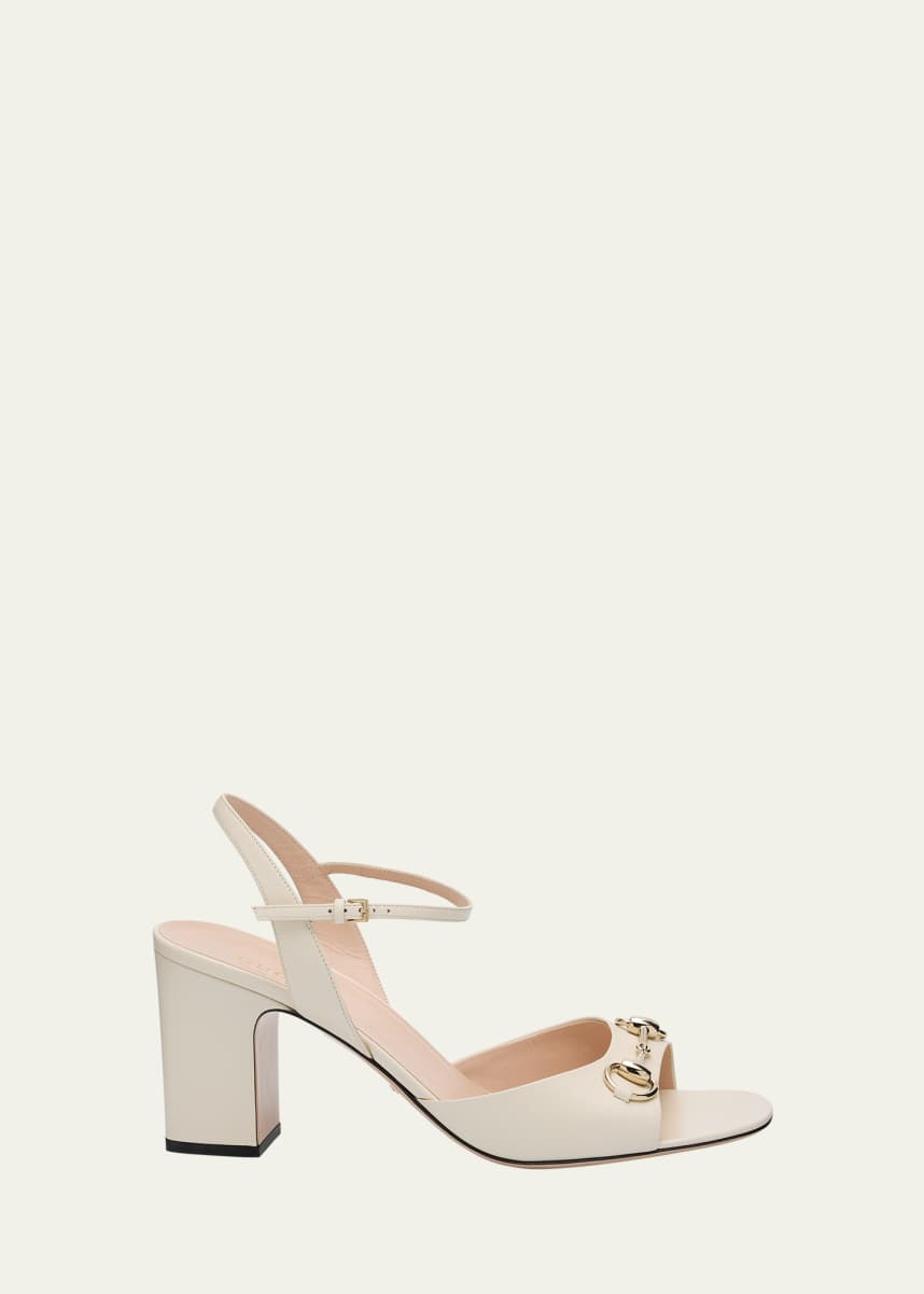 Gucci Lady Horsebit Leather Sandals