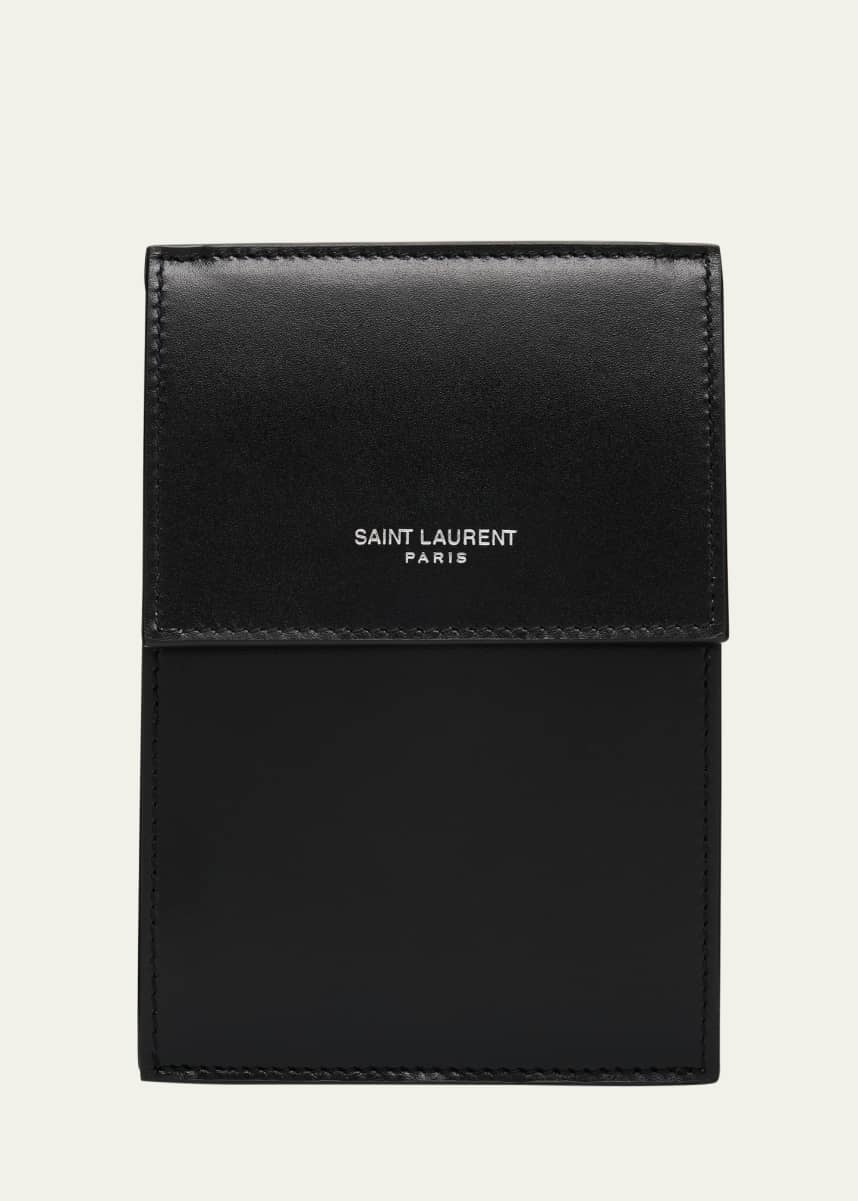 Saint Laurent Men's Mini Crossbody Bag in Leather