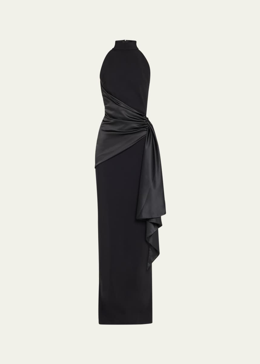 Chiara Boni La Petite Robe Gudairi Ra Draped Halter Column Gown