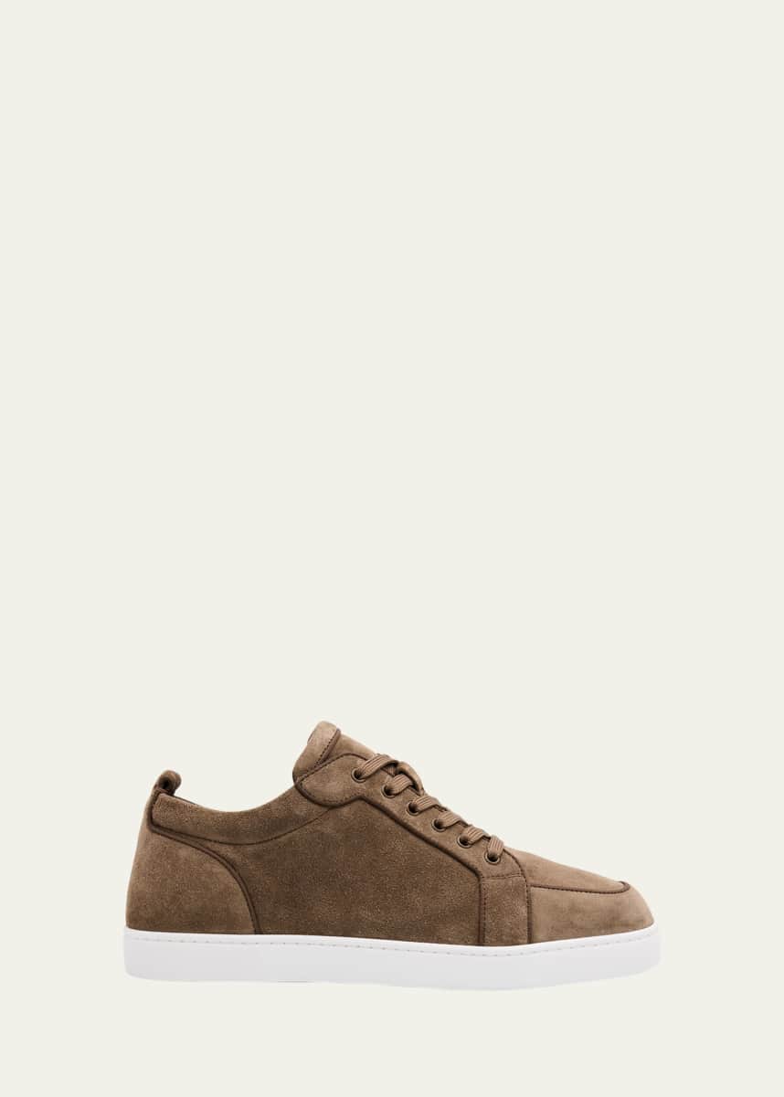 Christian Louboutin Men's Rantulow Suede High-Top Sneakers