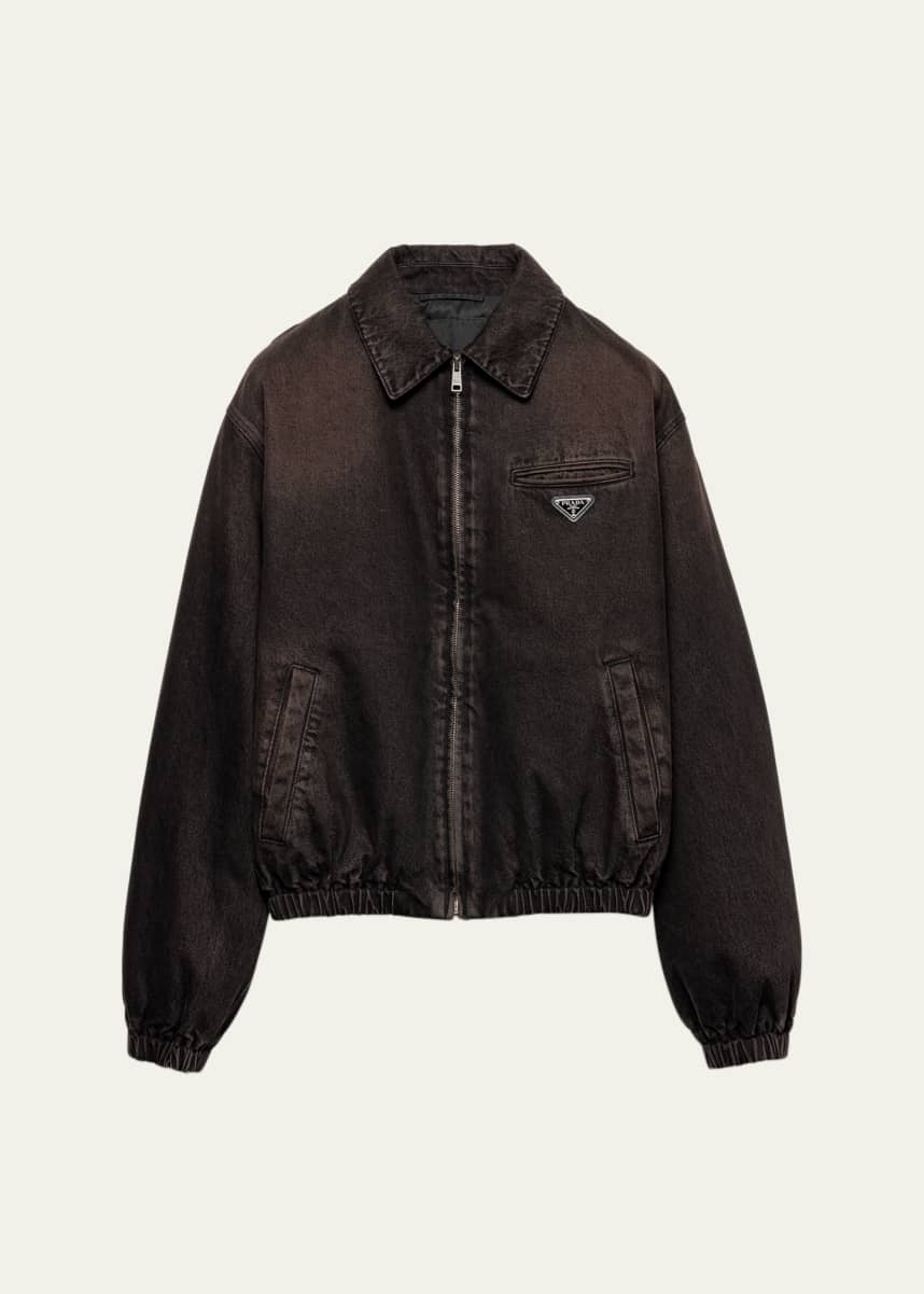 Prada Men's Overdyed Denim Jacket