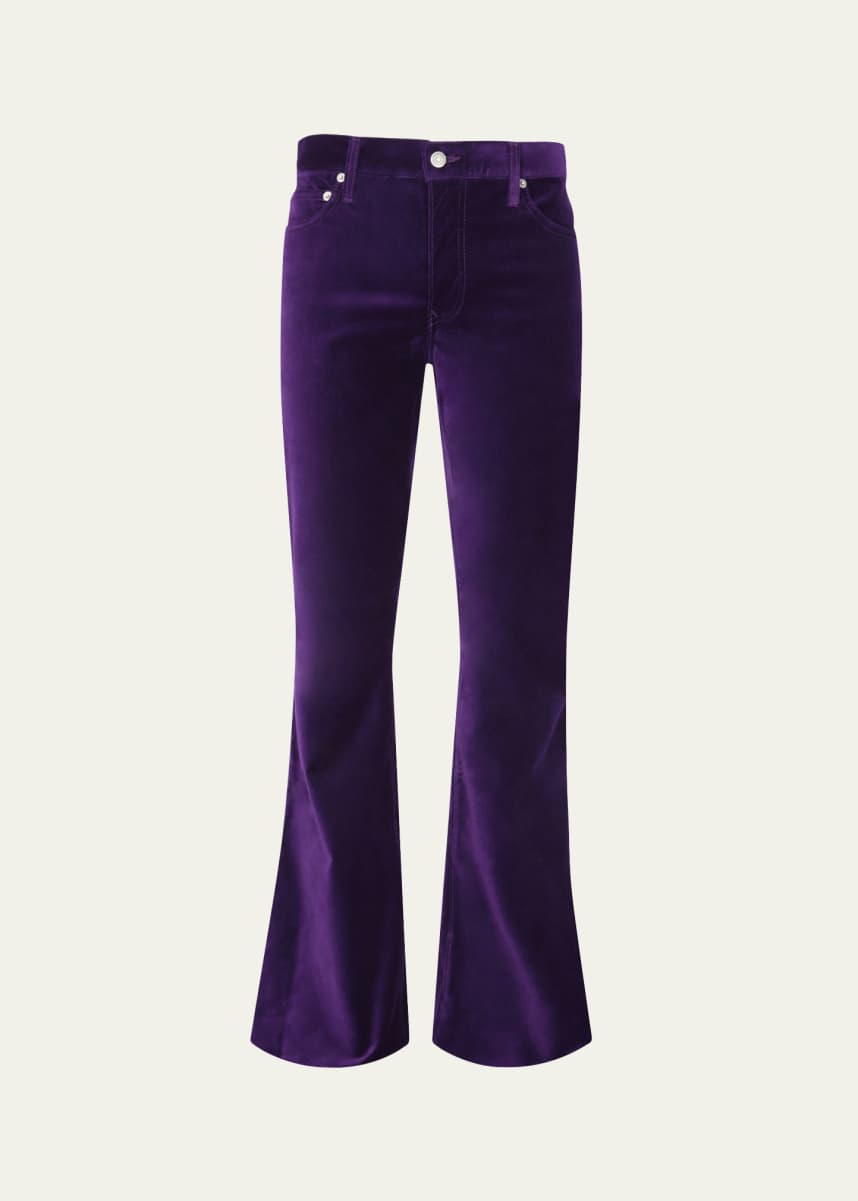 Cout De La Liberte Men's Jimmy Stretch Velvet Flare Jeans