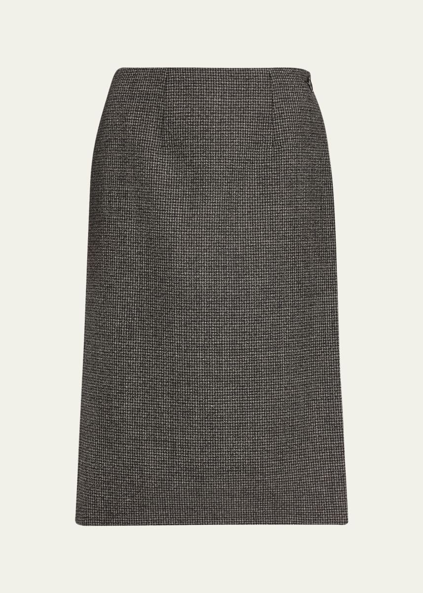 Marie Adam-Leenaerdt Reversible Midi Wool Suit Skirt