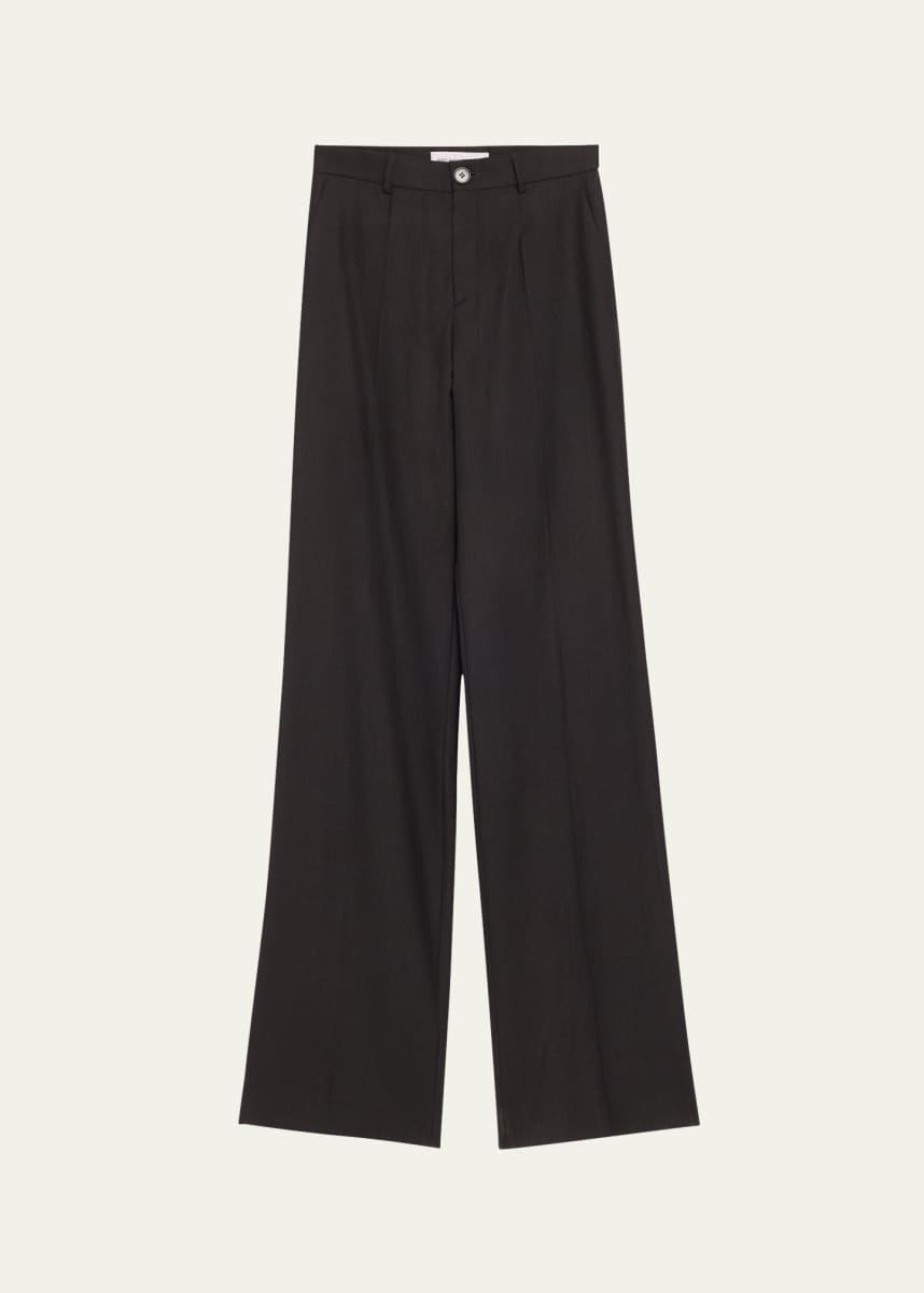 Marie Adam-Leenaerdt Classic Straight Leg Wool Pants