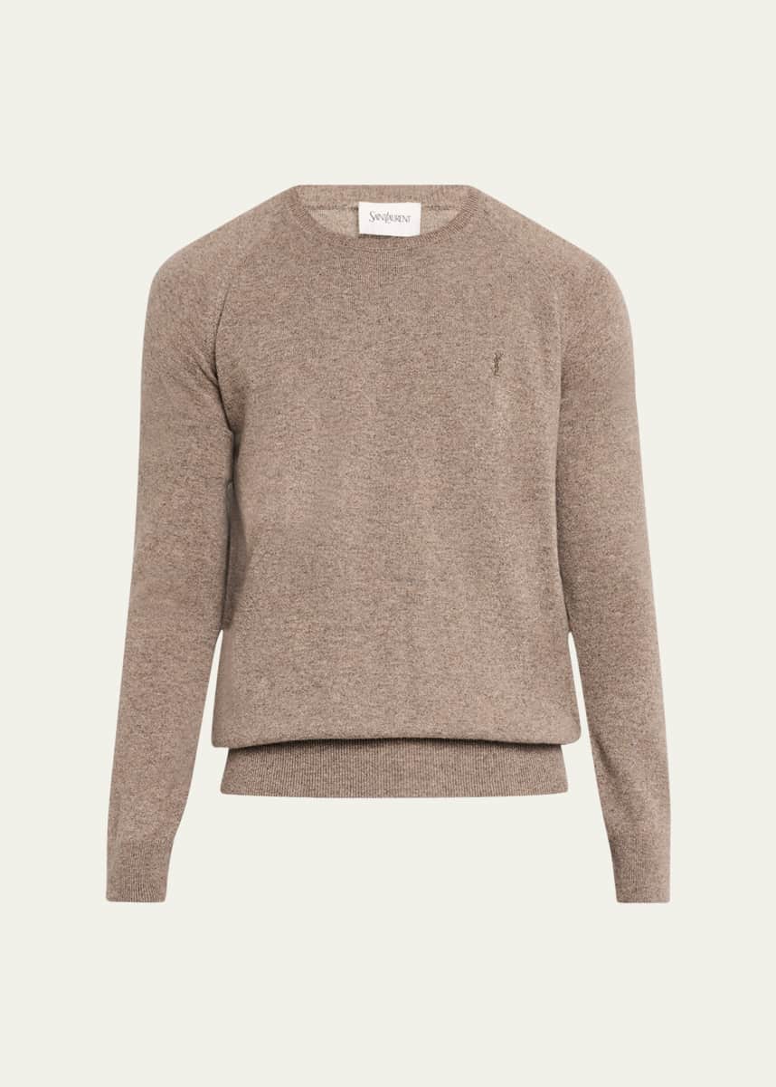 Saint Laurent Men's Cashmere Logo Sweater