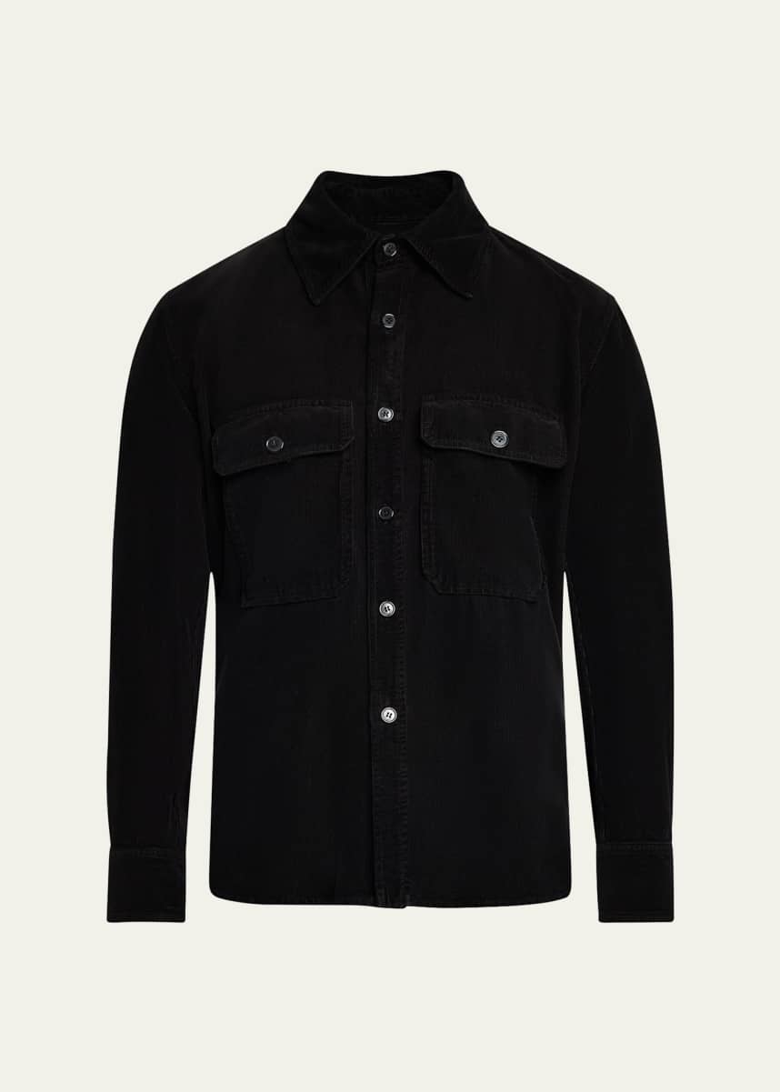 Saint Laurent Men's Corduroy Overshirt