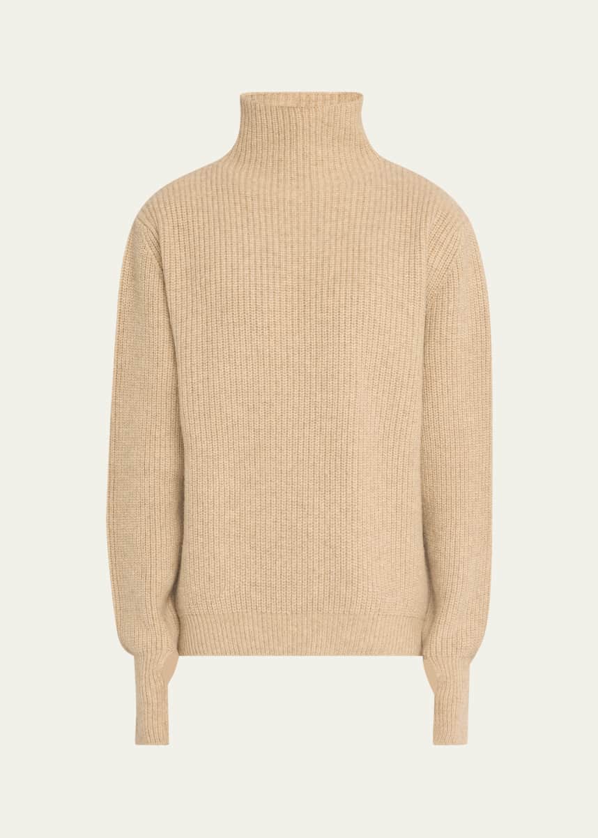 LEMAIRE Men's English Rib Mock Sweater