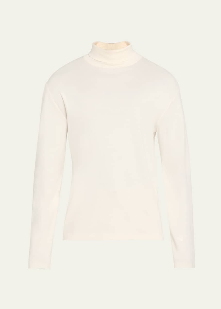 LEMAIRE Men's Jersey Mock-Neck T-Shirt