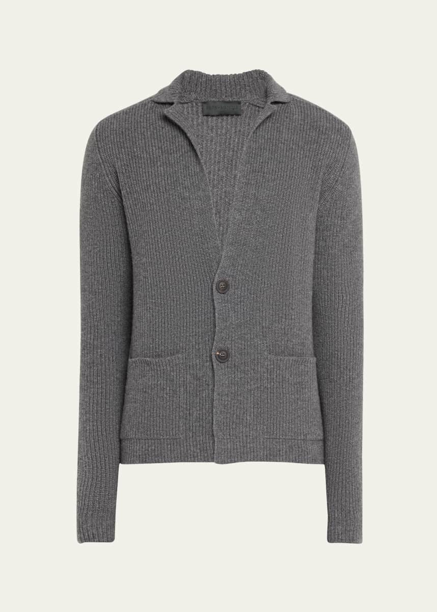 Iris Von Arnim Men's Carson Cashmere Rib Cardigan