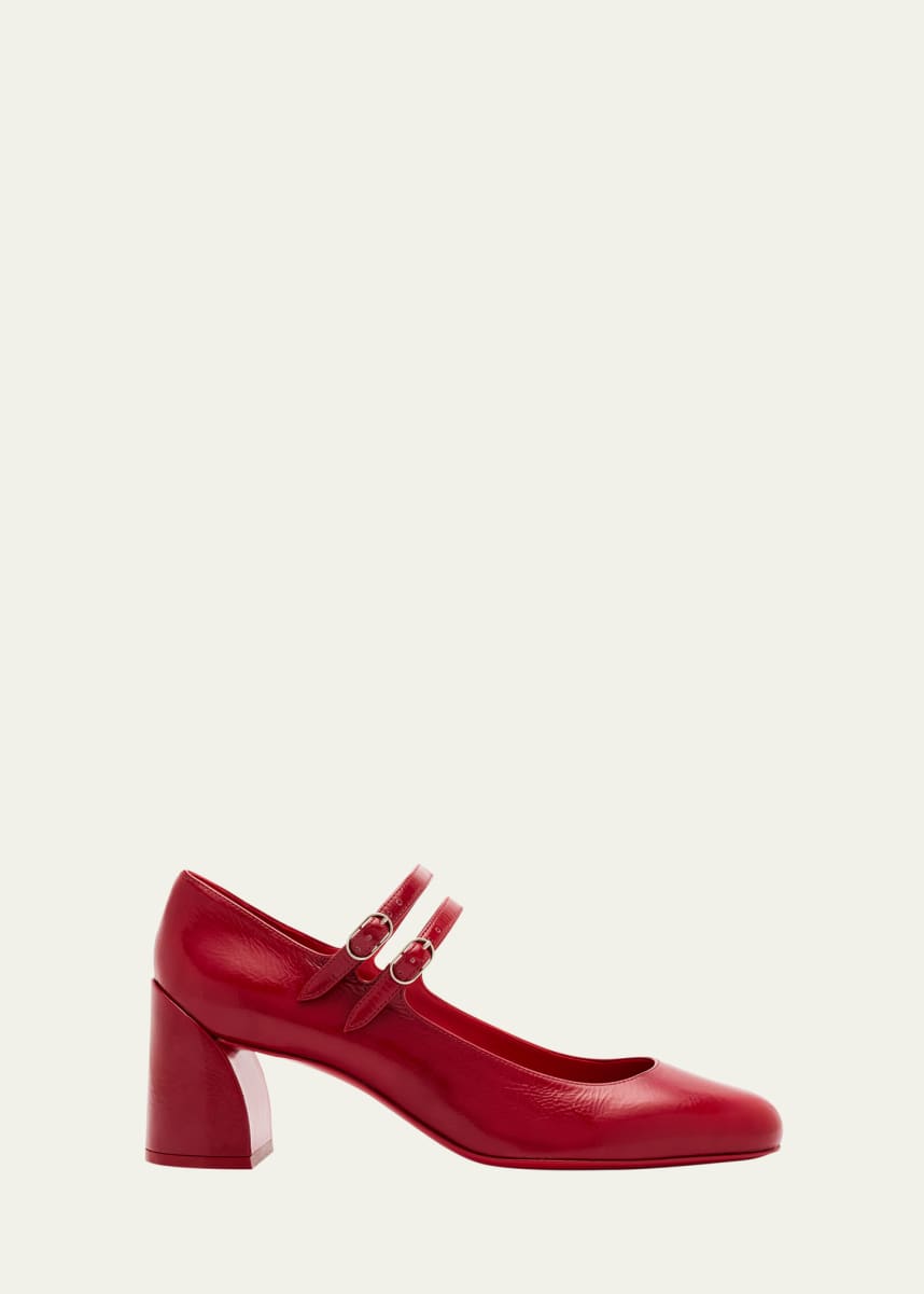 Christian Louboutin Miss Jane Patent Red Sole Mary Jane Pumps