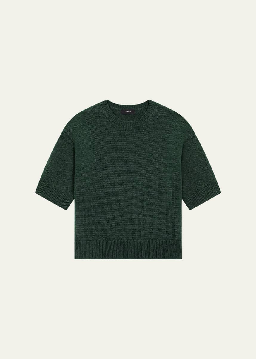 Theory Cashmere Cropped Short-Sleeve T-Shirt