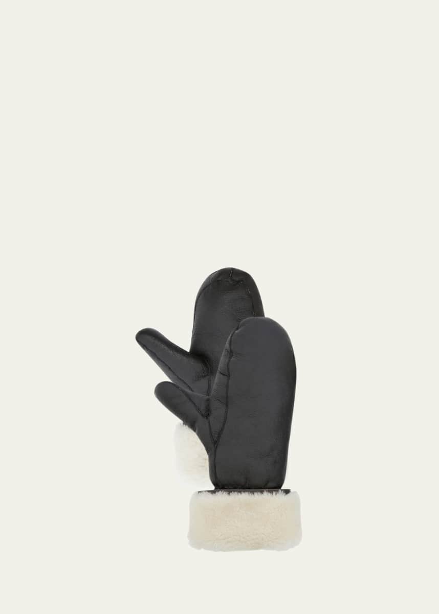 Yves Salomon Mittens W/ Dyed Sheep Shearling Trim