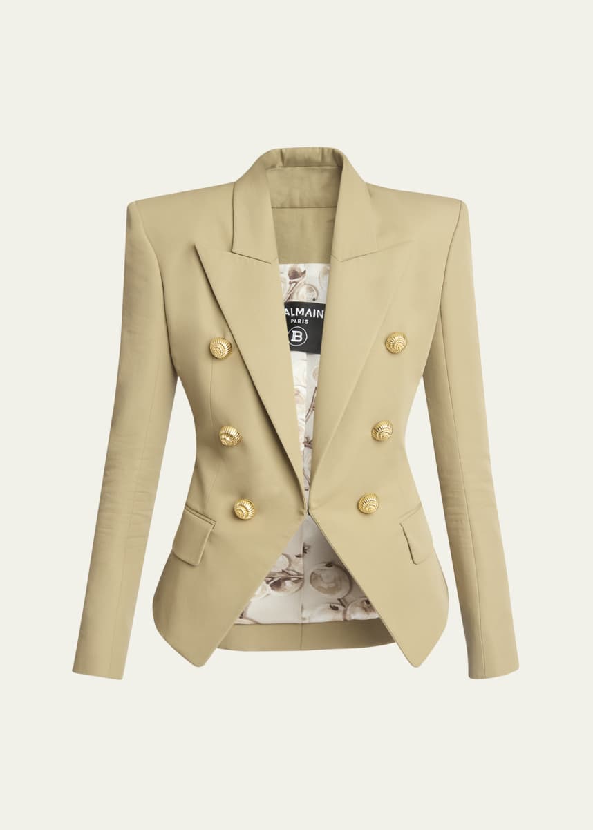 Balmain 6-Button Cotton Blazer