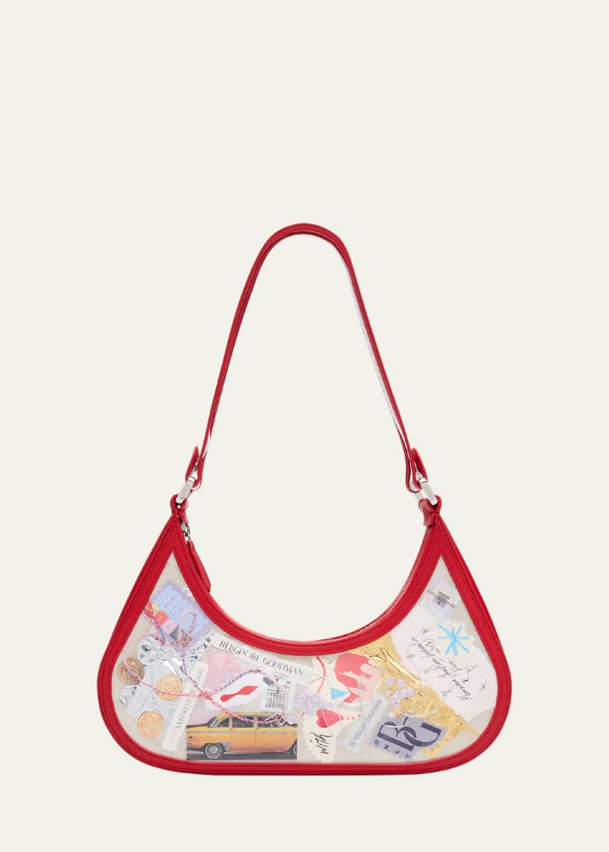 Christian Louboutin Bambi Trash NYC Collage Printed Shoulder Bag