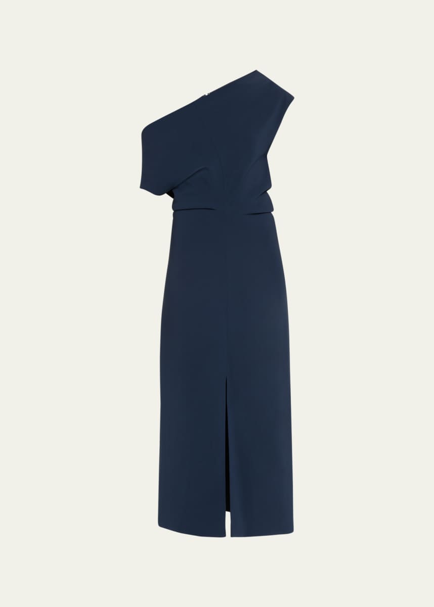 Proenza Schouler Rosa Off-Shoulder Matte Crepe Midi Dress