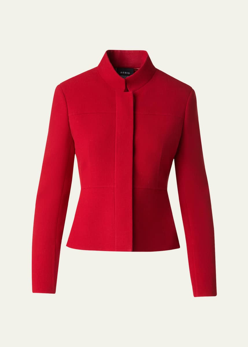 Akris Tino Fitted Wool Jacket