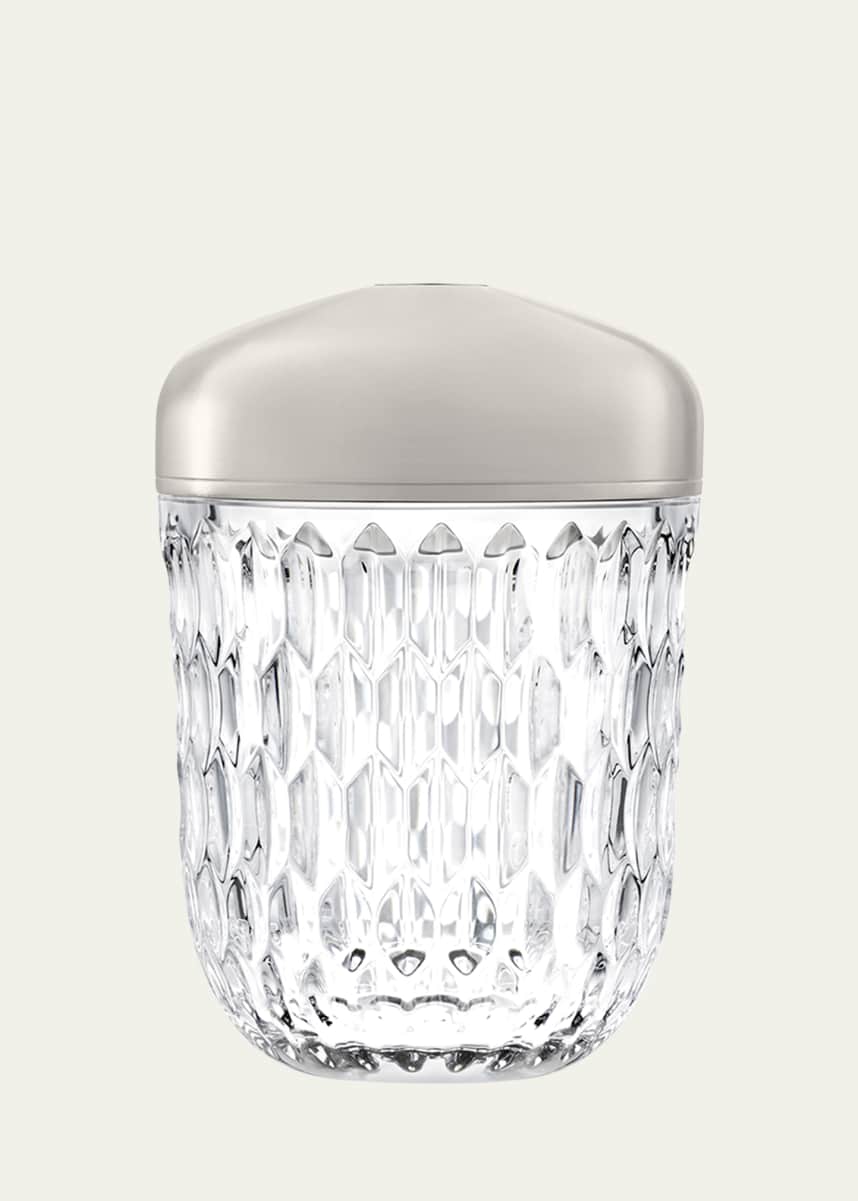 Saint Louis Crystal Folia Mini Portable Lamp, Silver