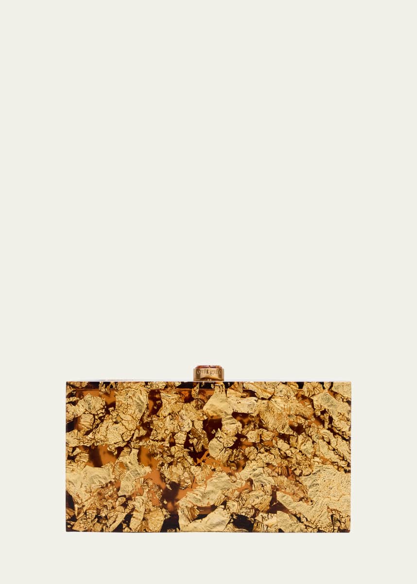 Cult Gaia Ela Golden Clear Clutch Bag