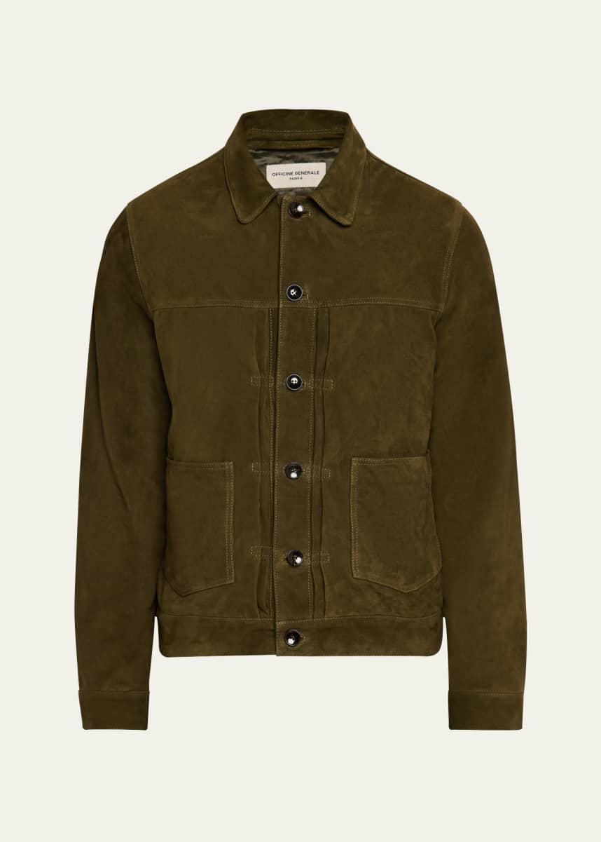 Officine Generale Men's Leo Suede Chore Jacket