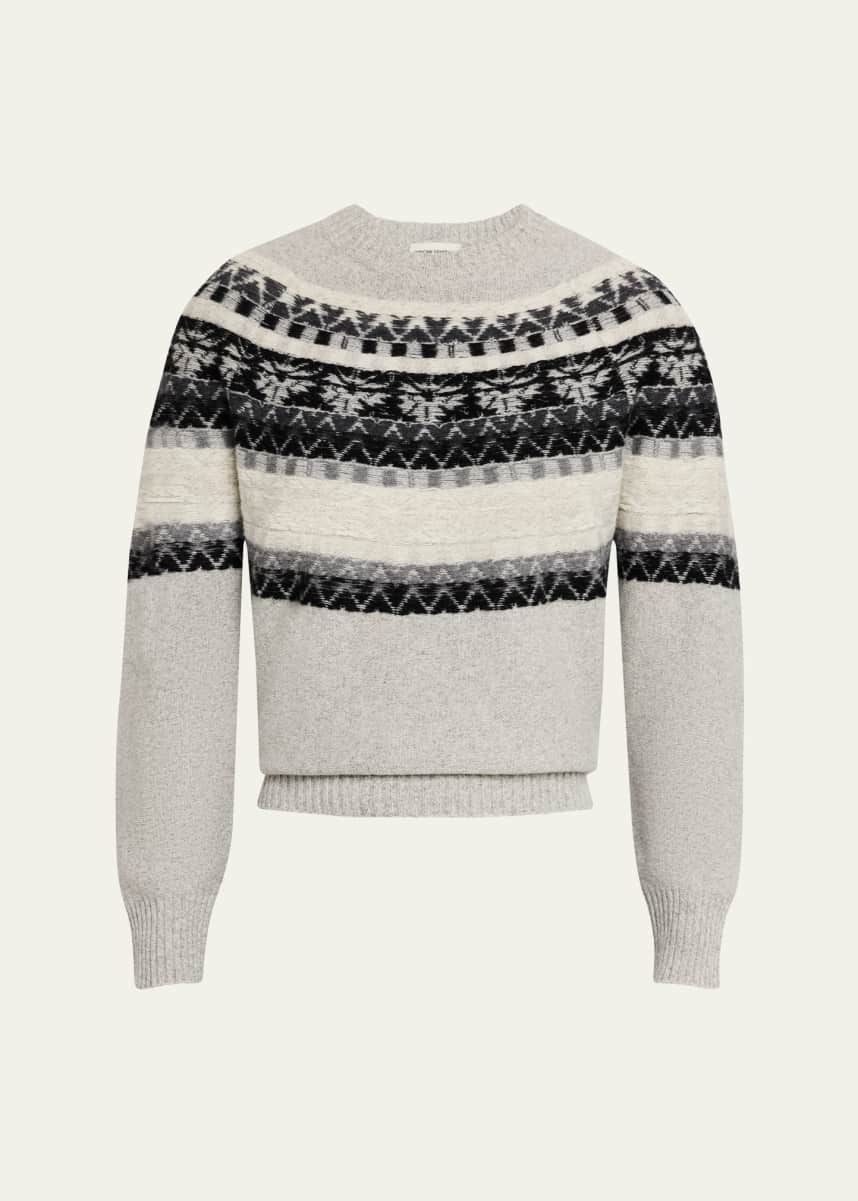 Officine Generale Men's Manolo Fair Isle Wool Sweater