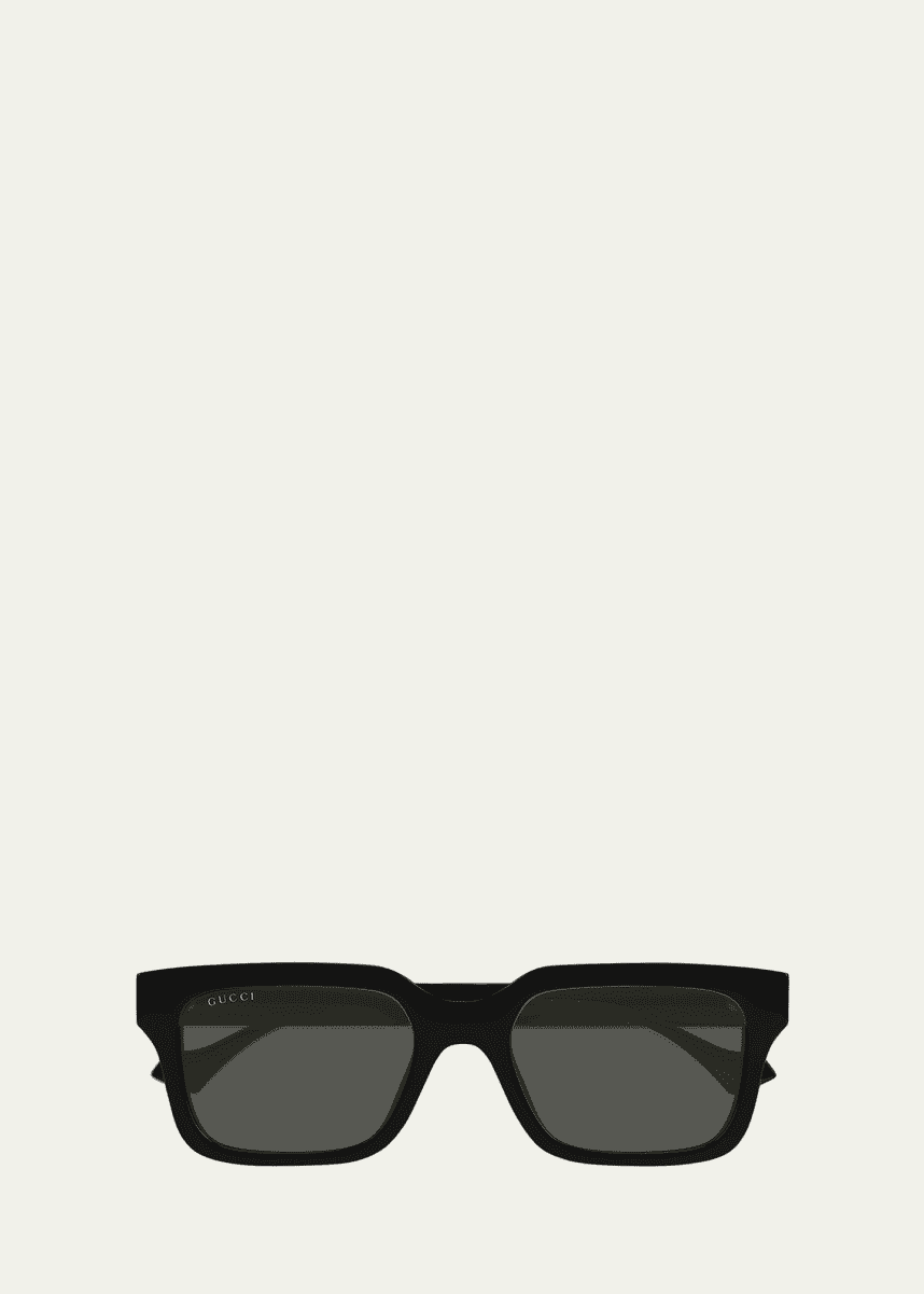 Gucci Men's Transparent Rectangle Sunglasses