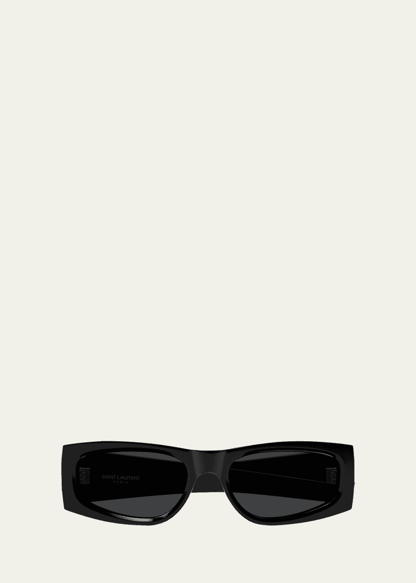 Saint Laurent Rectangular Acetate Sunglasses