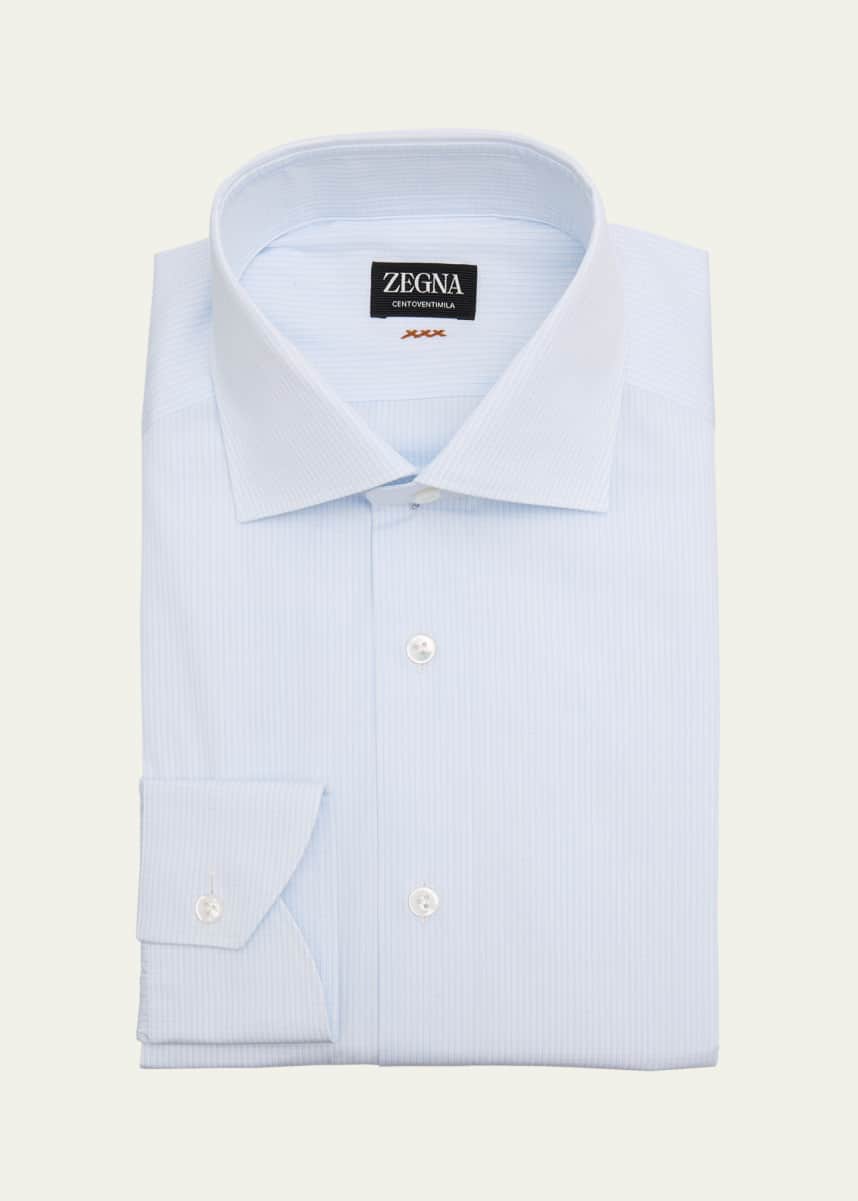 ZEGNA Men's XXX Micro-Check Couture Dress Shirt