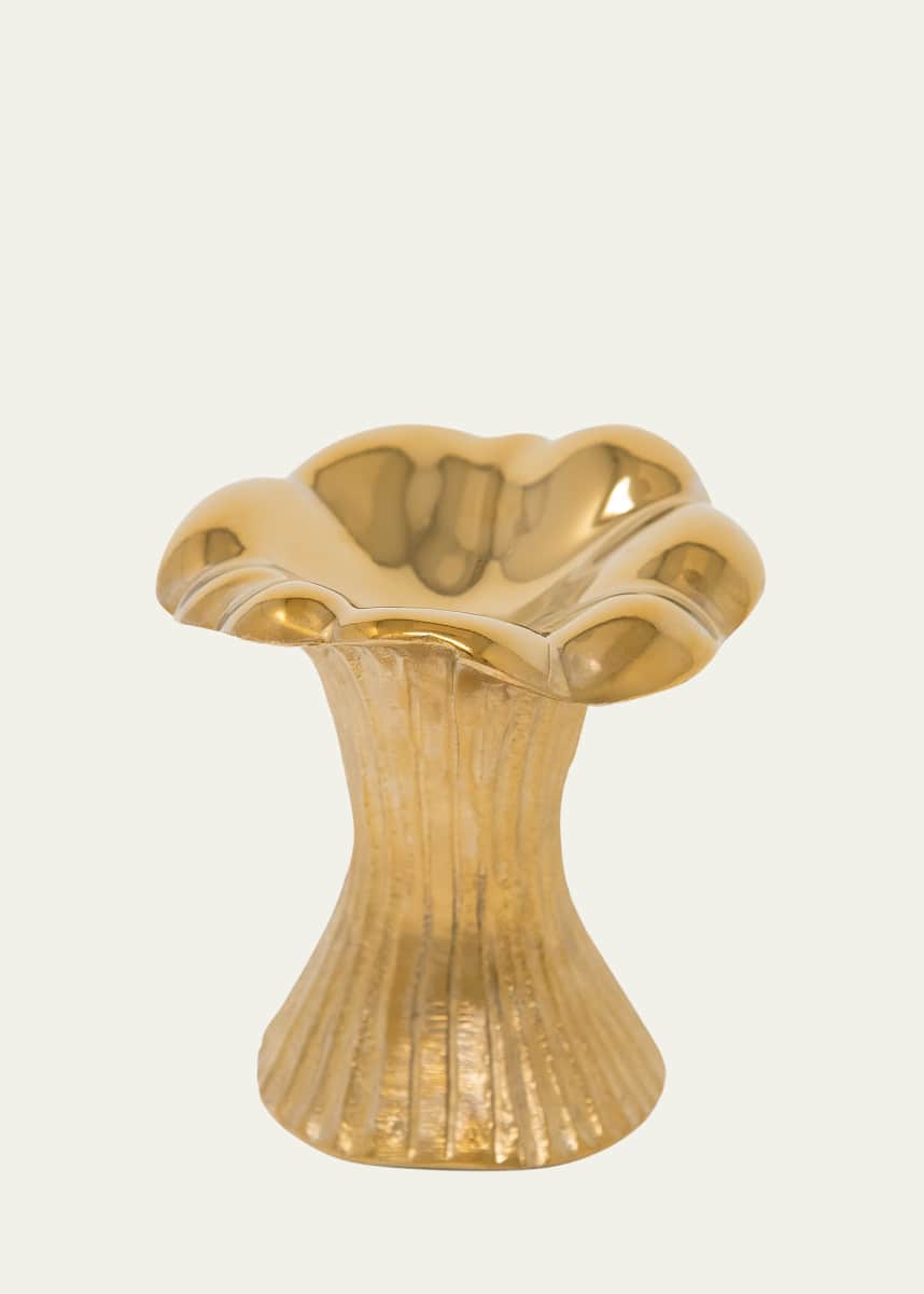 Peter Callahan Gold Metal Chanterelle Mushroom Server