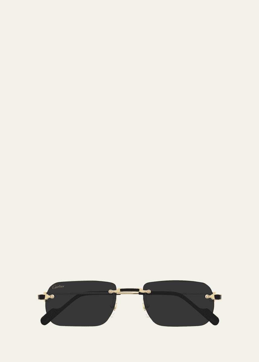 Cartier Men's Nylon and Metal Oval Sunglasses