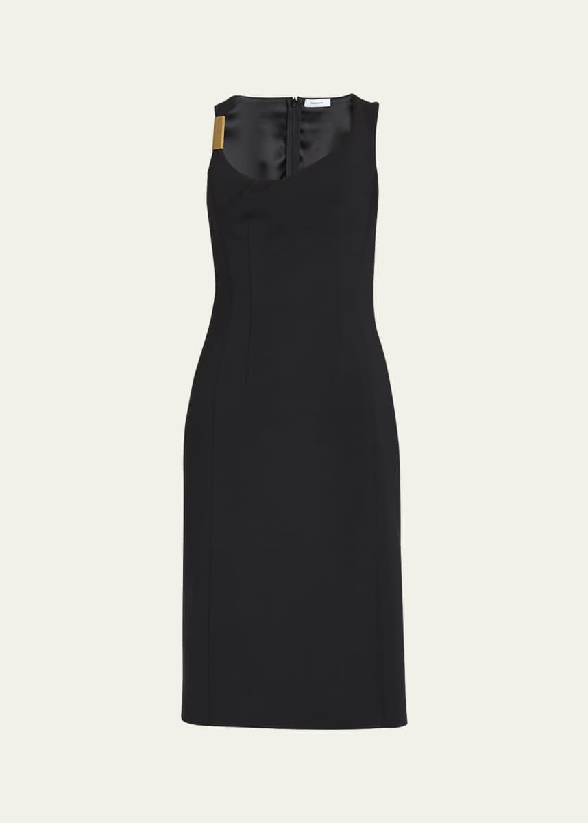 Ferragamo Sheath Pintuck Dress