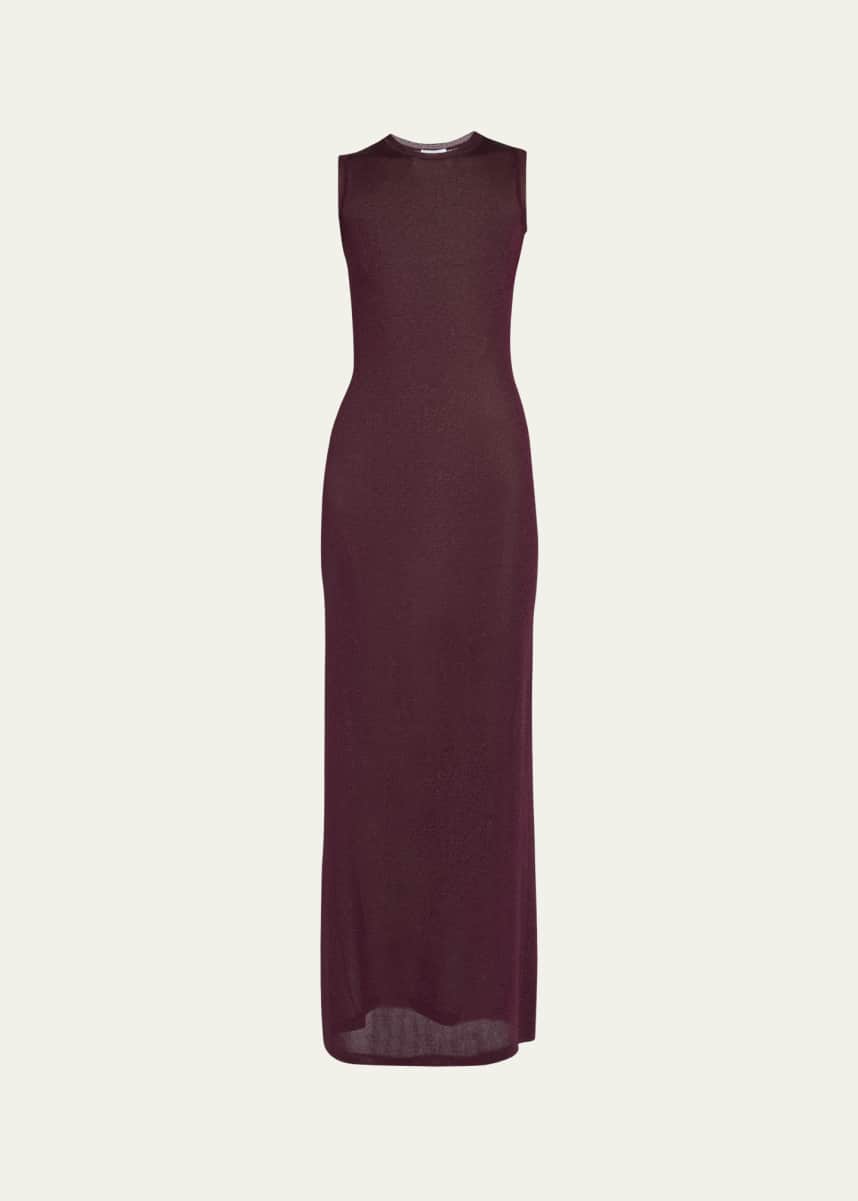 Ferragamo Long Lurex Knit Dress