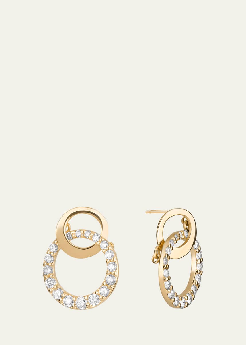 Lana Flawless Double Bond Cusp Dangle Stud Earrings