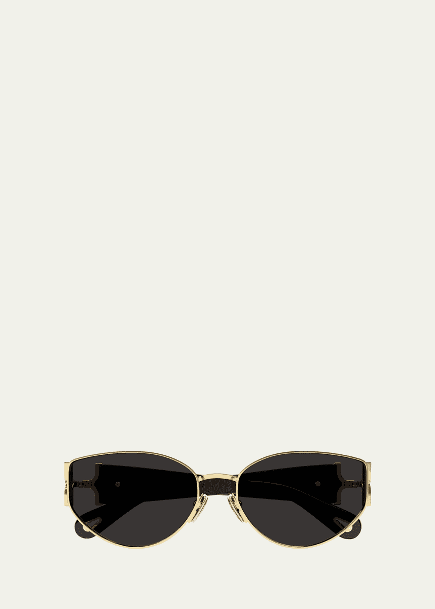 Chloe Round Logo-Print Sunglasses