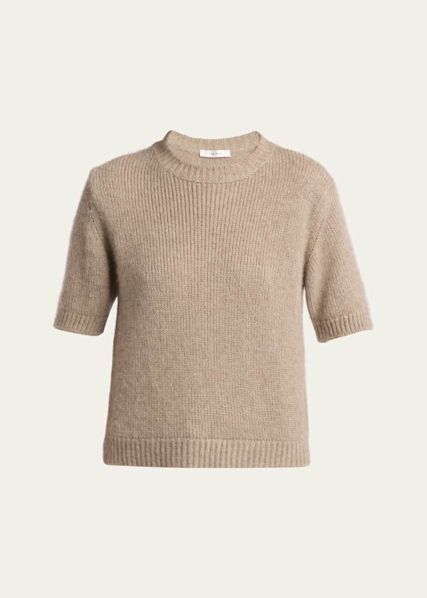THE ROW Hibiscus Cashmere Short-Sleeve Sweater