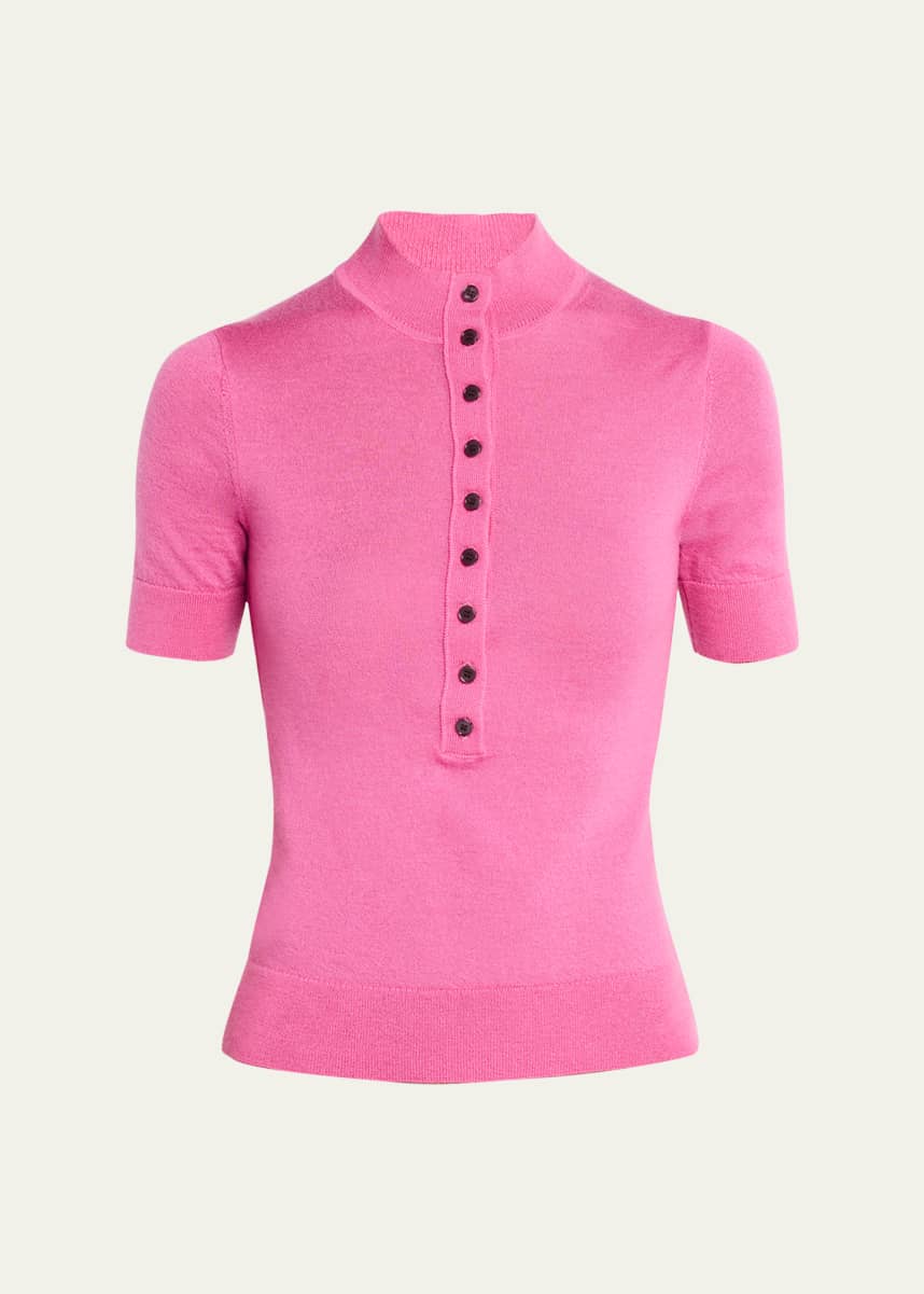 Derek Lam 10 Crosby Violette Mock-Neck Cashmere Sweater