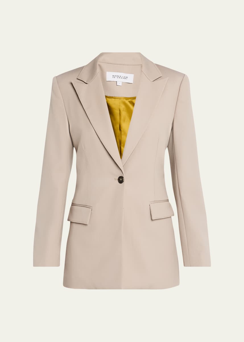 Derek Lam 10 Crosby Nico Single-Breasted Longline Blazer