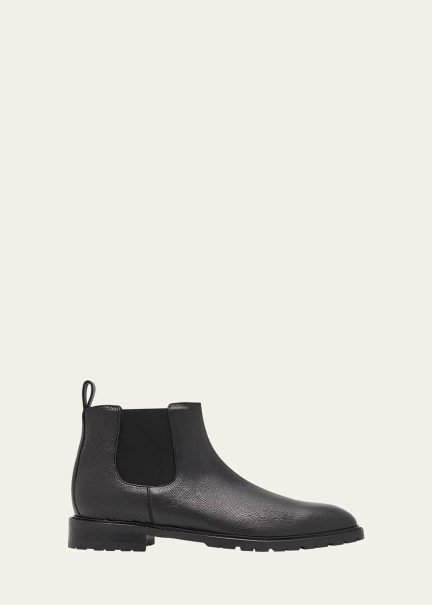 Manolo Blahnik Men's Brompton Leather Chelsea Boots