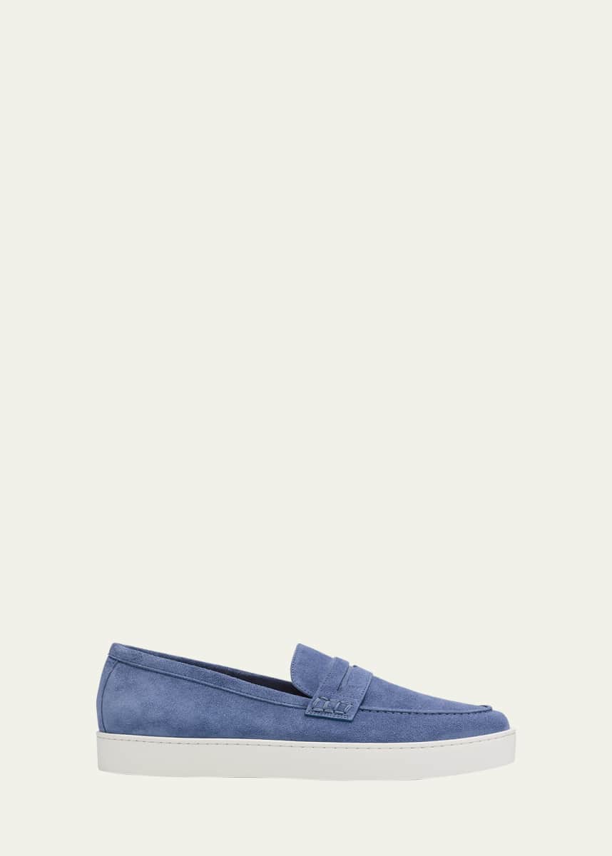 Manolo Blahnik Men's Ellis Suede Penny Loafers