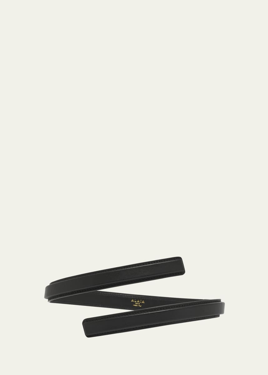 ALAIA Thin Twisted Leather Belt