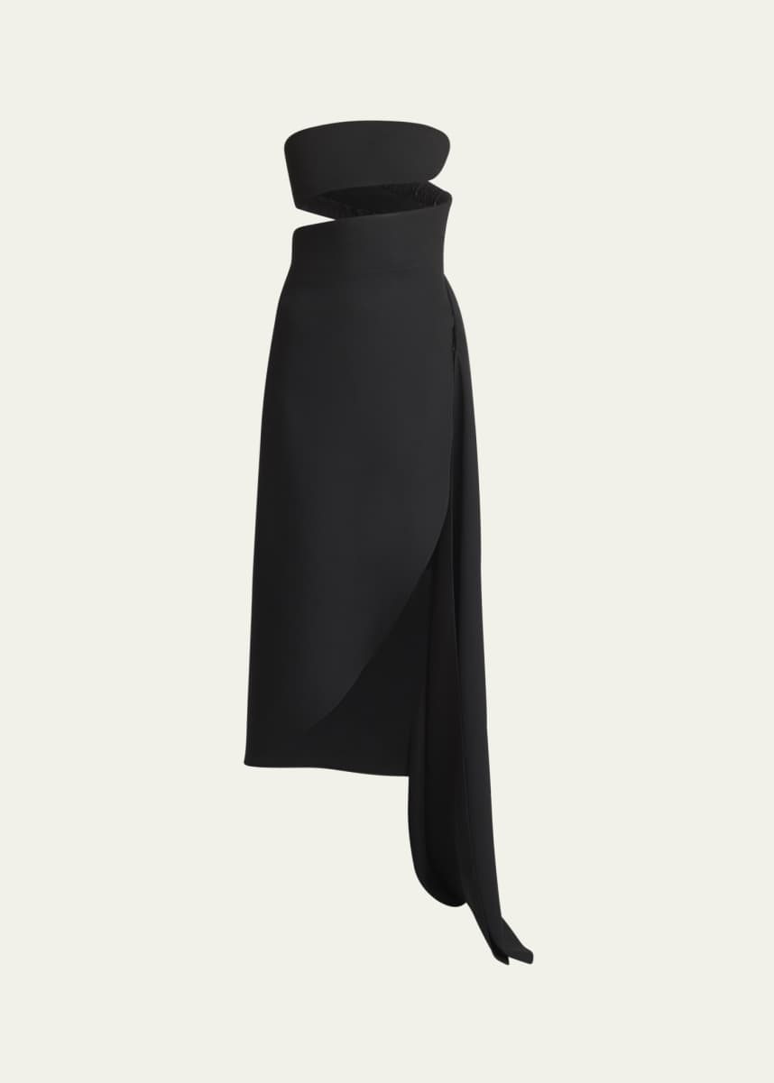 ALAIA 3D Spiral Strapless Dress