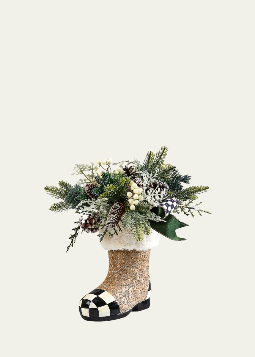 MacKenzie-Childs Farmhouse Holiday Boot Arrangement