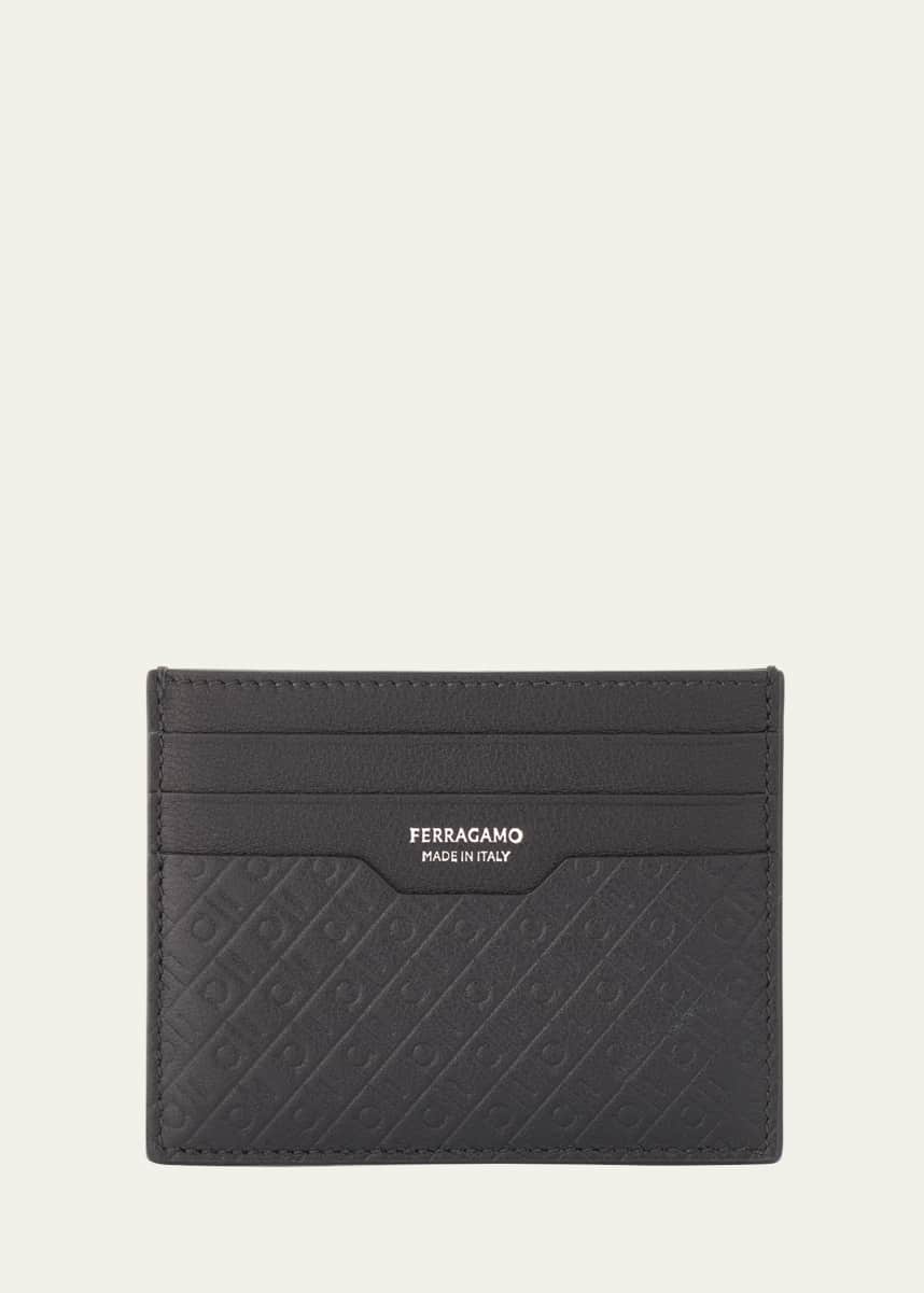 Ferragamo Men's Mini Embossed Card Holder