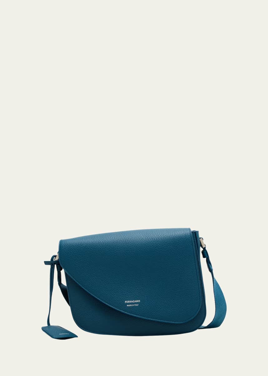 Ferragamo Men's Fiamma Leather Shoulder Bag