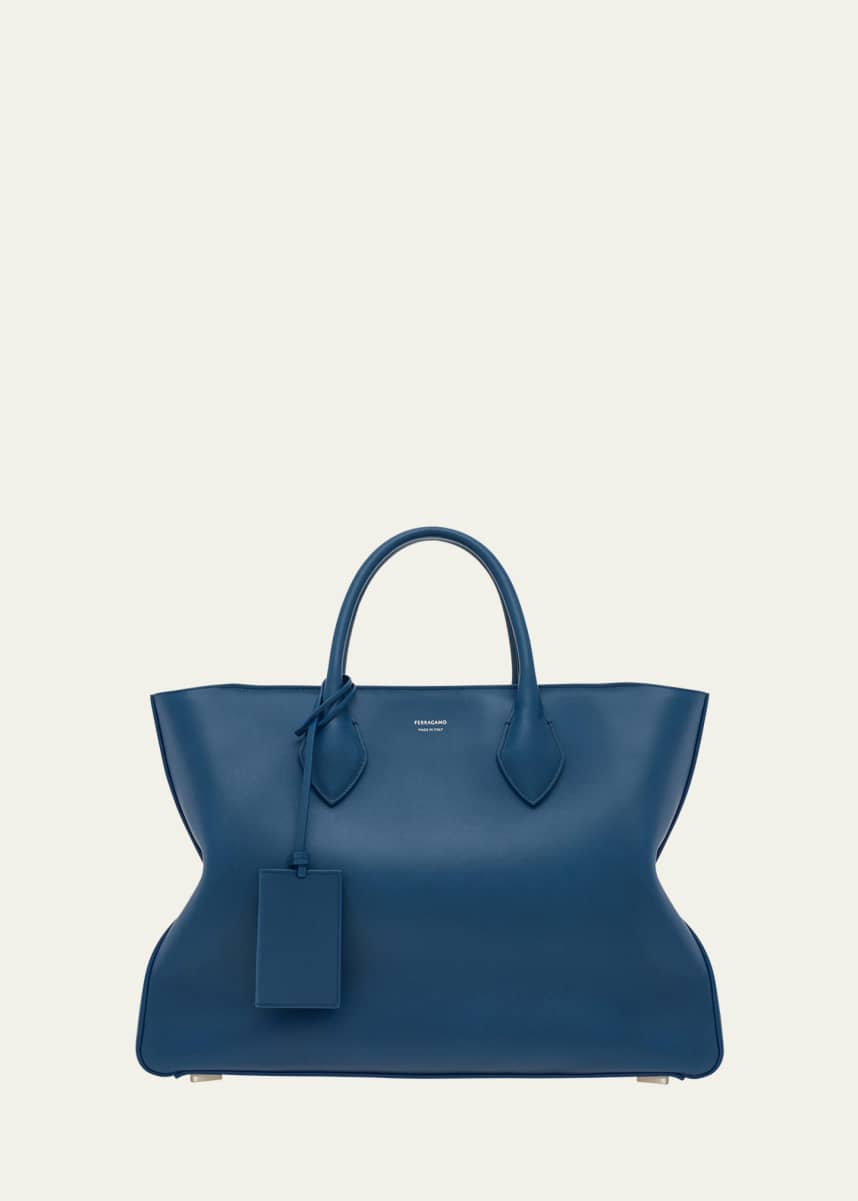 Ferragamo Men's Star Leather Tote Bag